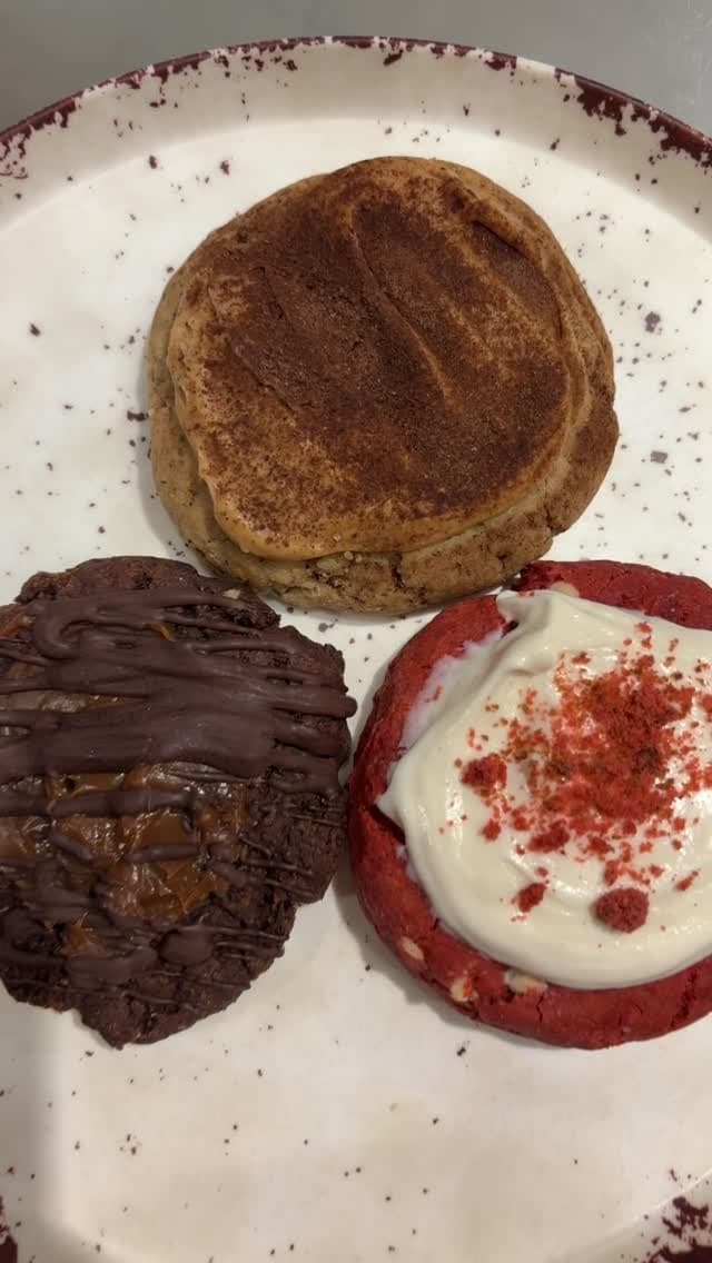 Cookies gourmet chocolate, red velvet y canela