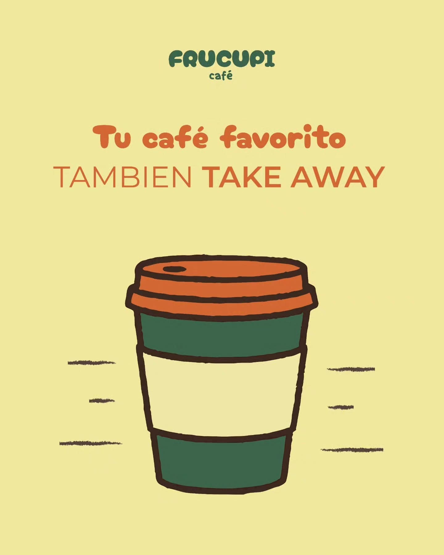 Ilustración de café para llevar de Frucupi Café